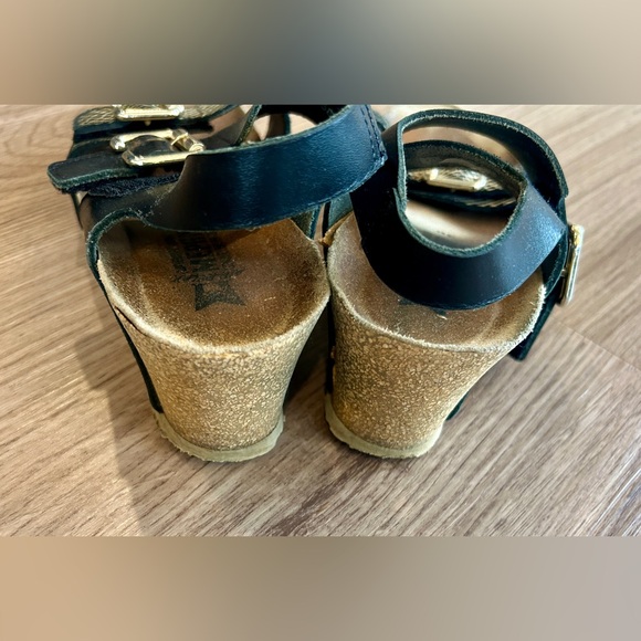 Mephisto Lissandra Comfort Wedge Sandals Women Size 36 US 6 Black Adjustable - Picture 3 of 7